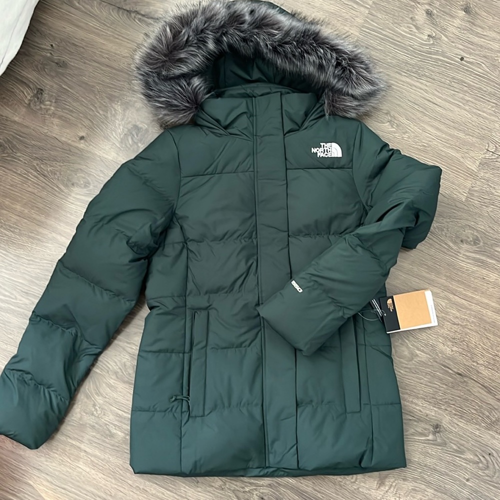 NWT The North Face Women’s Gotham coat jacket in Dark Sage Green Size Sm…